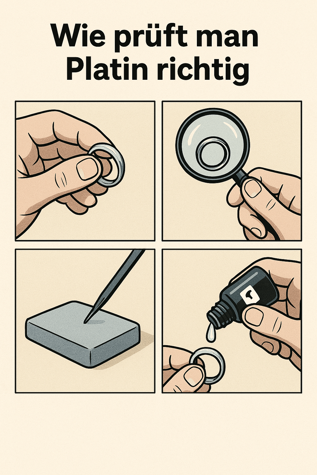 wie man Platin prüft
